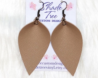 Pinch Pedal Faux Leather Earrings