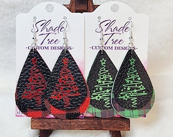 Spiral Christmas Tree Earrings