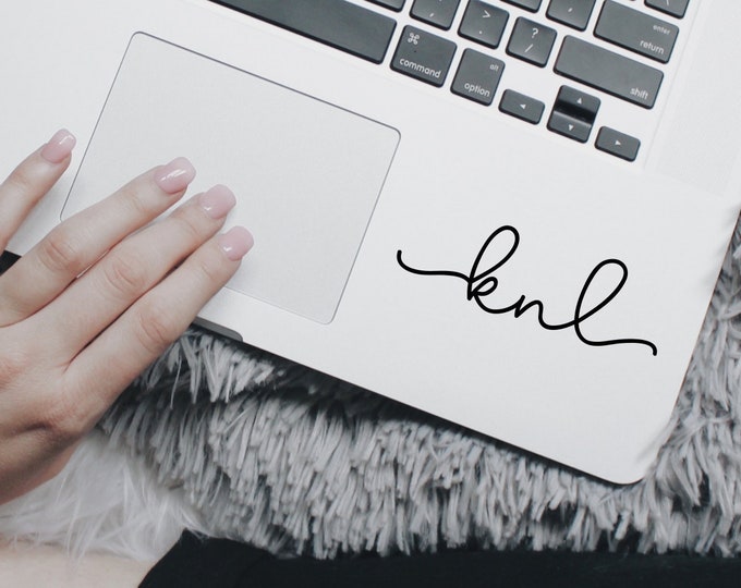Cursive Monogram Initials Decal | Yeti | Tumbler | Laptop | Phone | Car ...