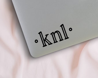 Serif Font Monogram Initials Decal | Yeti | Tumbler | Laptop | Phone | Car | Holographic | Iridescent | Opal | Personalized | Sticker | Name