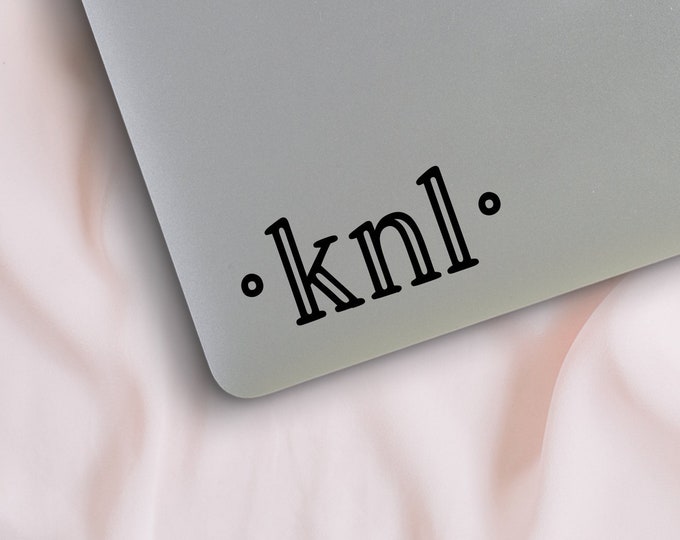 Serif Font Monogram Initials Decal | Yeti | Tumbler | Laptop | Phone ...