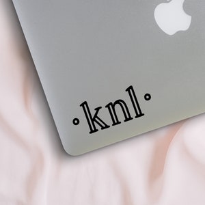 Serif Font Monogram Initials Decal | Yeti | Tumbler | Laptop | Phone | Car | Holographic | Iridescent | Opal | Personalized | Sticker | Name