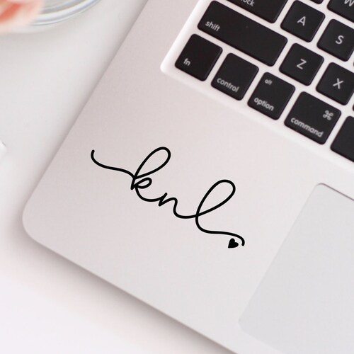 Cursive Monogram Initials Decal Yeti Tumbler Laptop - Etsy