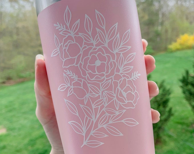 Floral Decal | Yeti | Tumbler | Laptop | Phone | Car | Personalized ...