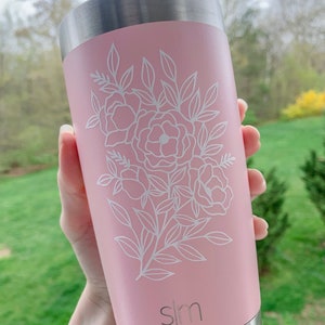 Floral Decal | Yeti | Tumbler | Laptop | Phone | Car | Personalized | Floral Sticker | Flowers | Botanical | Pretty | Personalized