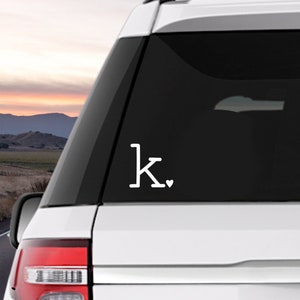 Typewriter Monogram Initial Decal Yeti Tumbler Laptop Phone Car ...