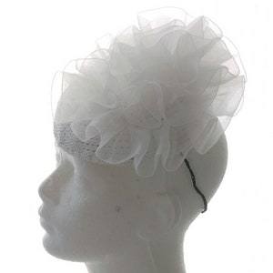 Wedding hat with organza ribbon image 2
