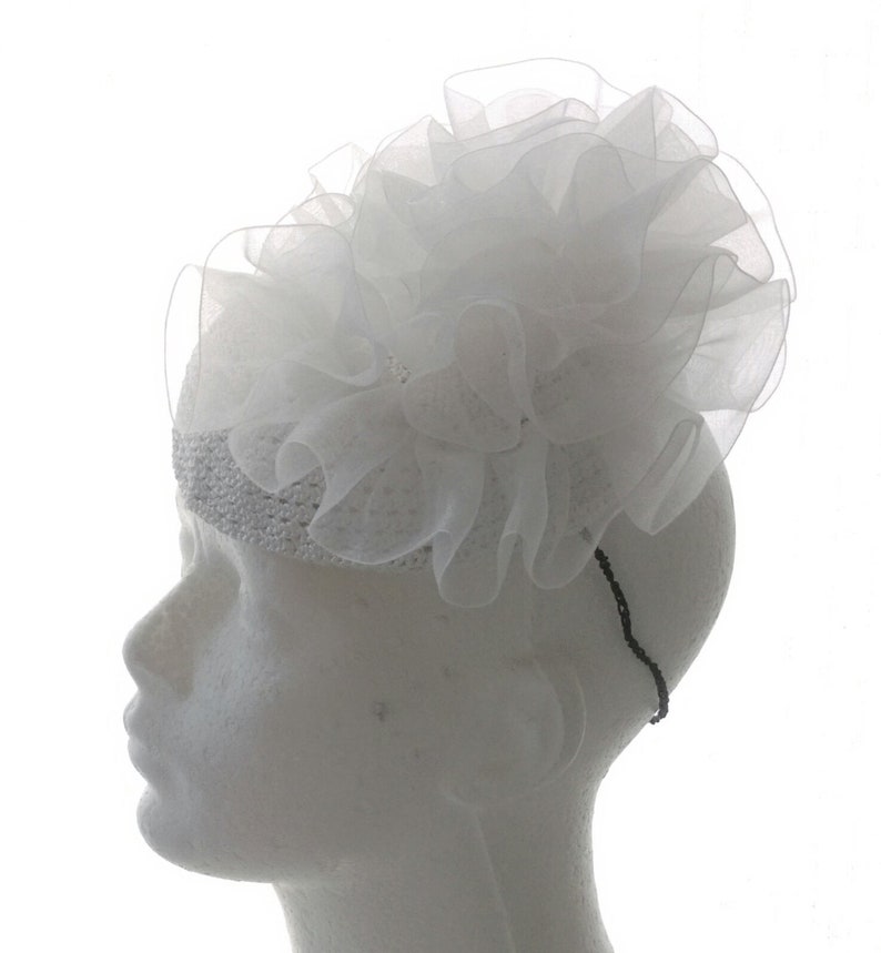 Wedding hat with organza ribbon image 2