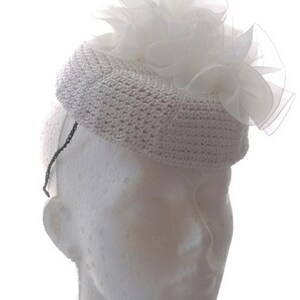 Wedding hat with organza ribbon image 3