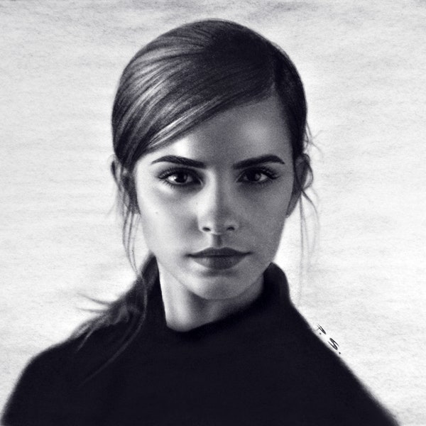 Emma Watson handgemaltes Portrait/ Gemälde in Öl