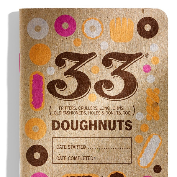 Original Donut Journal - 33 Doughnuts Notebook and Diary