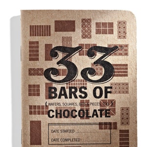 Original Chocolate Journal - 33 Bars of Chocolate Notebook and Diary