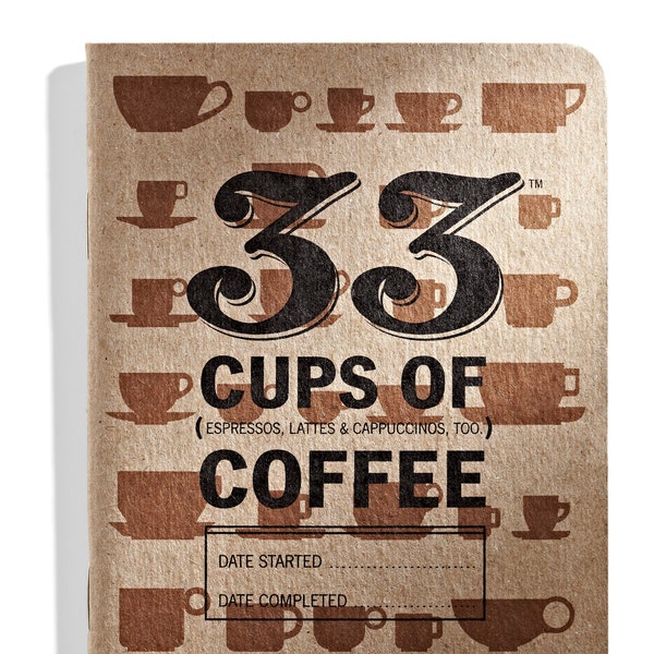 Original Coffee Journal - 33 Cups of Coffee Notebook and Diary