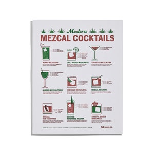 Moderne Mezcal Cocktails Letterpress Print