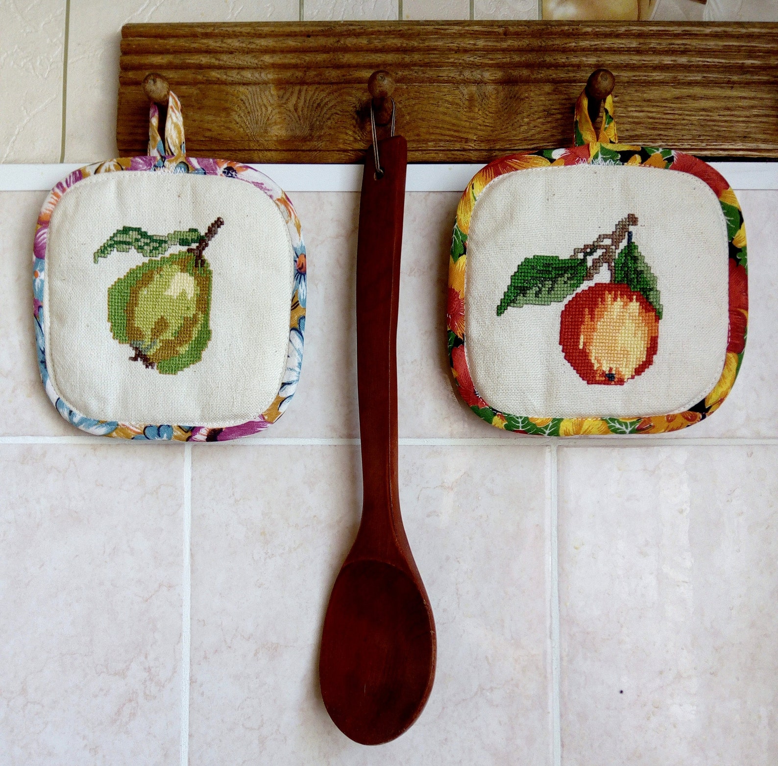 Decor pot holders handmade. Kitchen textiles for style Etsy