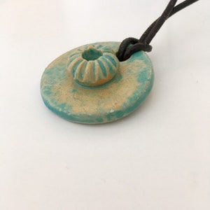 Ceramic Necklace-Blue poppy