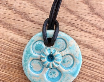 Ceramic Necklace-Flower 3d