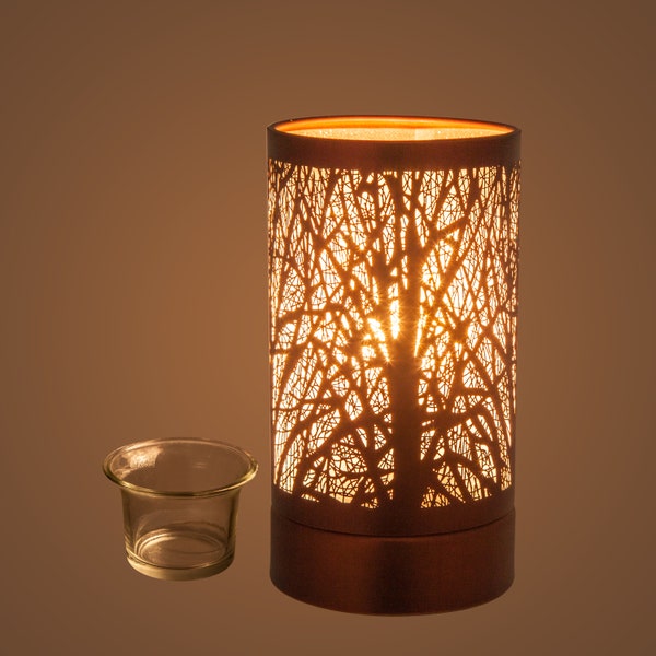 7" touch lamp/Essential Oil Burner/Fragrance Wax Melts Warmer/Forest table decor