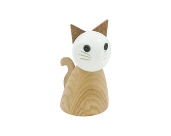 Salt/ Pepper Mill-Ash wood Cat Salt/Pepper Mill