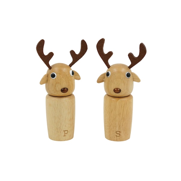 Reindeer Wooden Pepper & Salt Mills