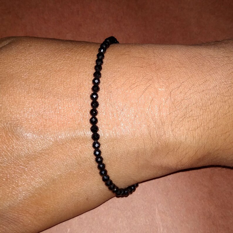 Handmade Bracelet Jewellery Beaded Bracelet Gift For Her Black Onyx Bracelet Onyx Bracelet Mother Gift Idea Pure Silver Bracelet