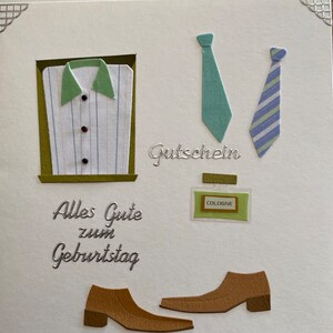 Card voucher men/shopping etc.