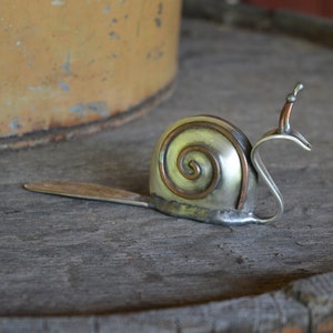 Spoon Snail Silverware Sculpture Metal Handmade