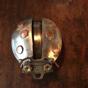 Löffel Marienkäfer Besteck kleine Skulptur Silber Bug Löffel Metall Kunst versilbert Tier handgefertigt