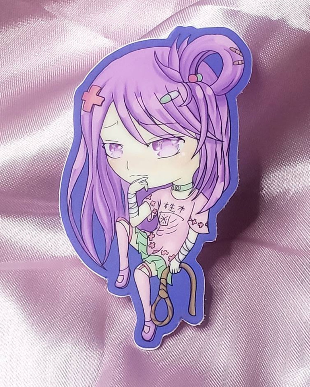 Menhera Anime Girl Yume Kawaii Edgy Pastel Goth Waifu Otaku Sticker by  Mihan Liesl - Pixels