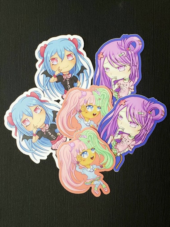 Harajuku Fashion Menhera Yumekawaii Yamikawaii Chibi Sticker Etsy