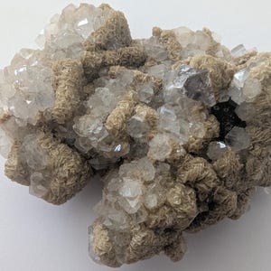 Quartz and Siberite over Fluorite crystals - Crystal Mineral Specimen - Collectors specimen