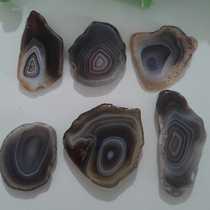 Botswana Agate slice - Flat Agate slice - Botswana Agate polished - Healing Crystal -