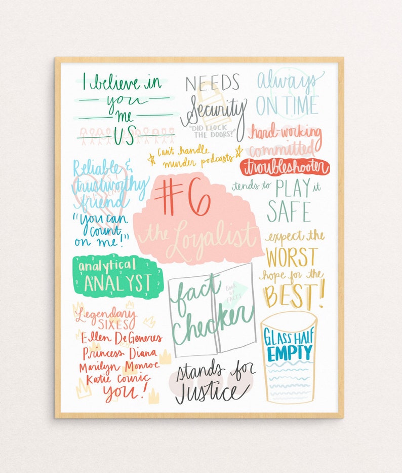 Enneagram Type 6 Print The Loyalist Digital Print | Etsy