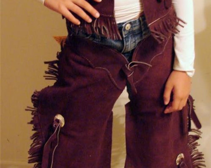 Halloween Costume, Western Dress Up Cowboy/ Cowgirl Children's Suede