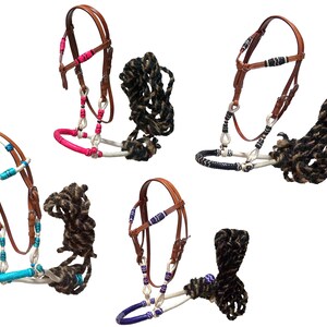 bitless headstall indian bosal burgundy indian bosal bitless bridle set reins custom tack bridle set bitless bridle