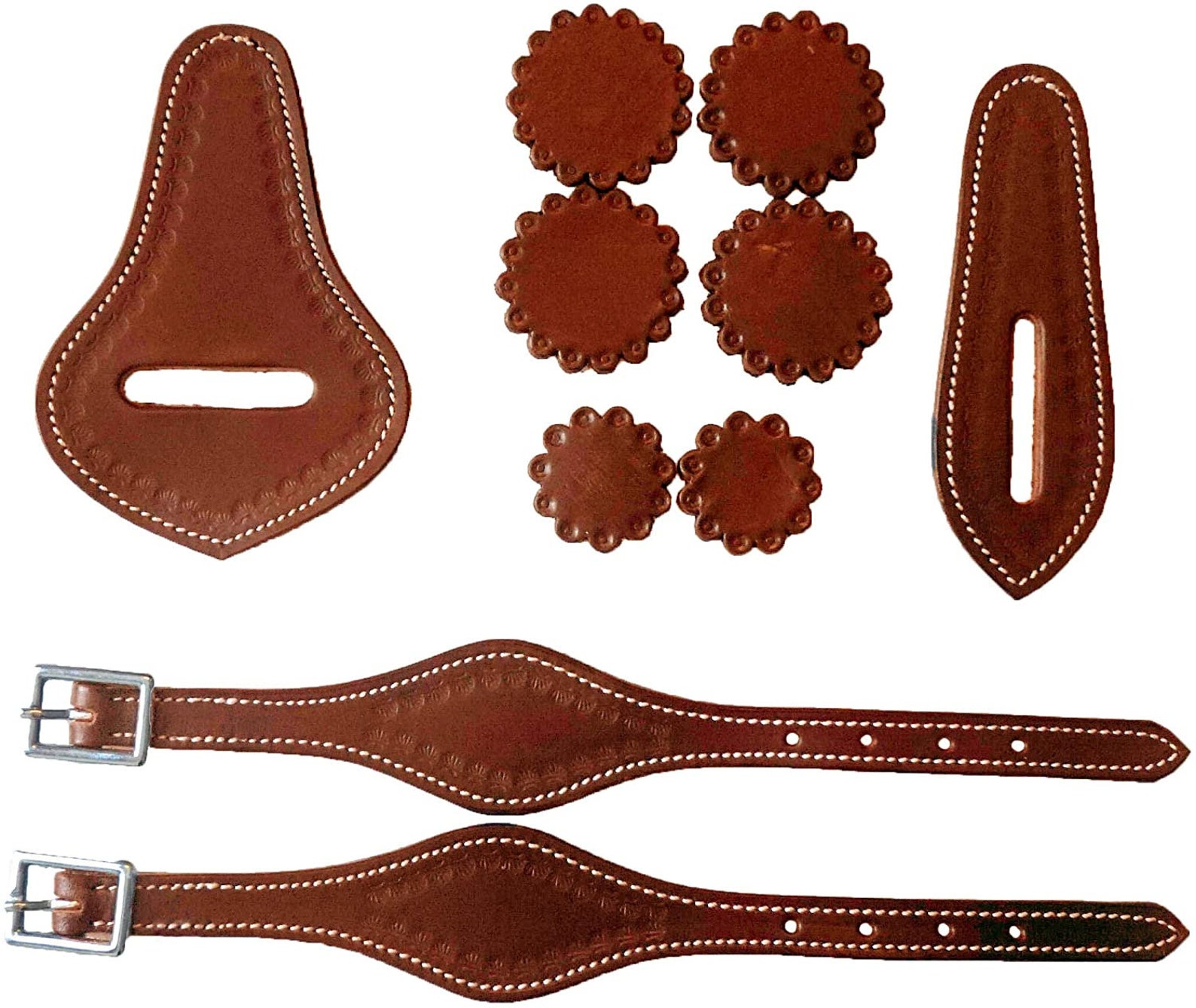 Saddle replacement parts 10 Piece leather kitTan Brown Black Etsy