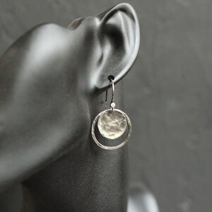 Unique Oxidized Sterling Silver Flat Earrings - Perfect Gift for Her