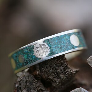 Customizable Sterling Silver Solar system  Gem Inlay Ring / Celestial Design / Astronomy & Astrology Gift