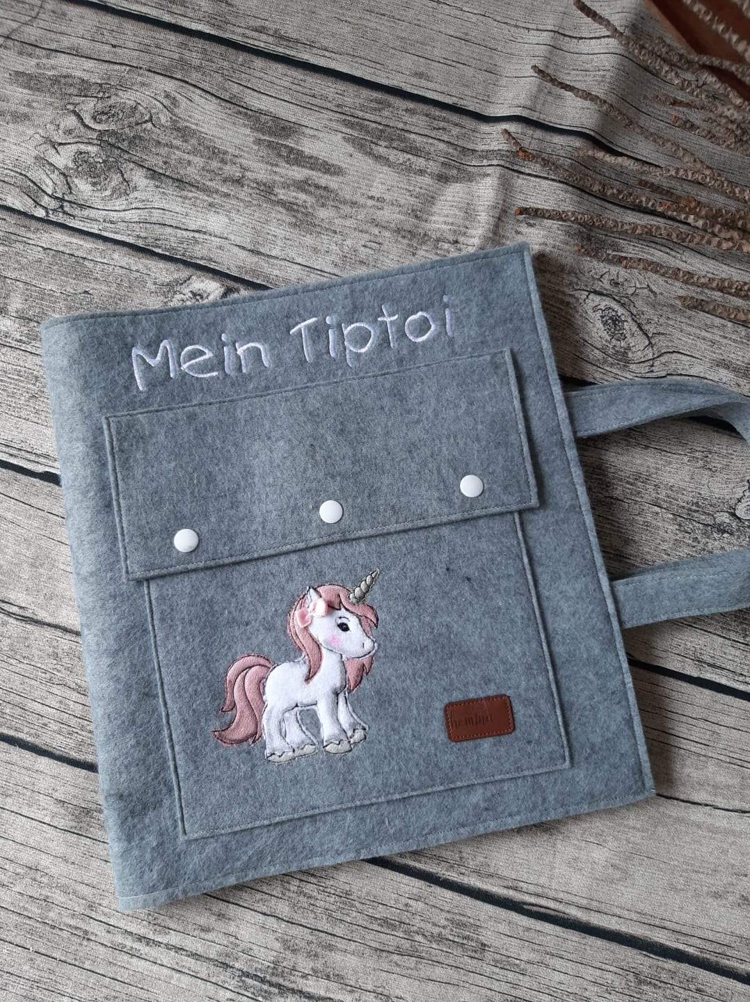 Tiptoi Tasche, Tiptoi Hülle, Tragetasche, Umschlag Buch, Filz 