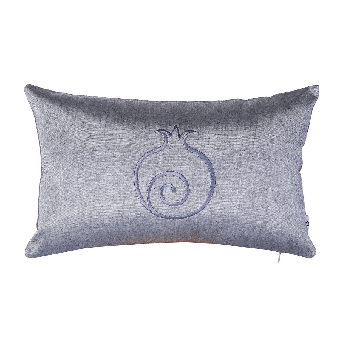 Pillow With Pomegranate Symbol, Kutnu Silk Cushion With Embroidery