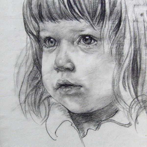 A4 Portrait Zeichnung nach Fotovorlage , Ideale Geschenk-Idee