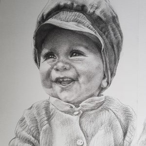 A4 Portrait Zeichnung nach Fotovorlage , Ideale Geschenk-Idee Bild 3