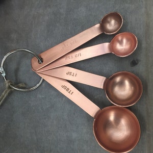 Copper measuring spoons