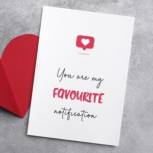 Você é meu cartão de notificação favorito, cartão de amor romântico para casais, esposa e marido, cartão de dia dos namorados brincalhão para namorado e namorada