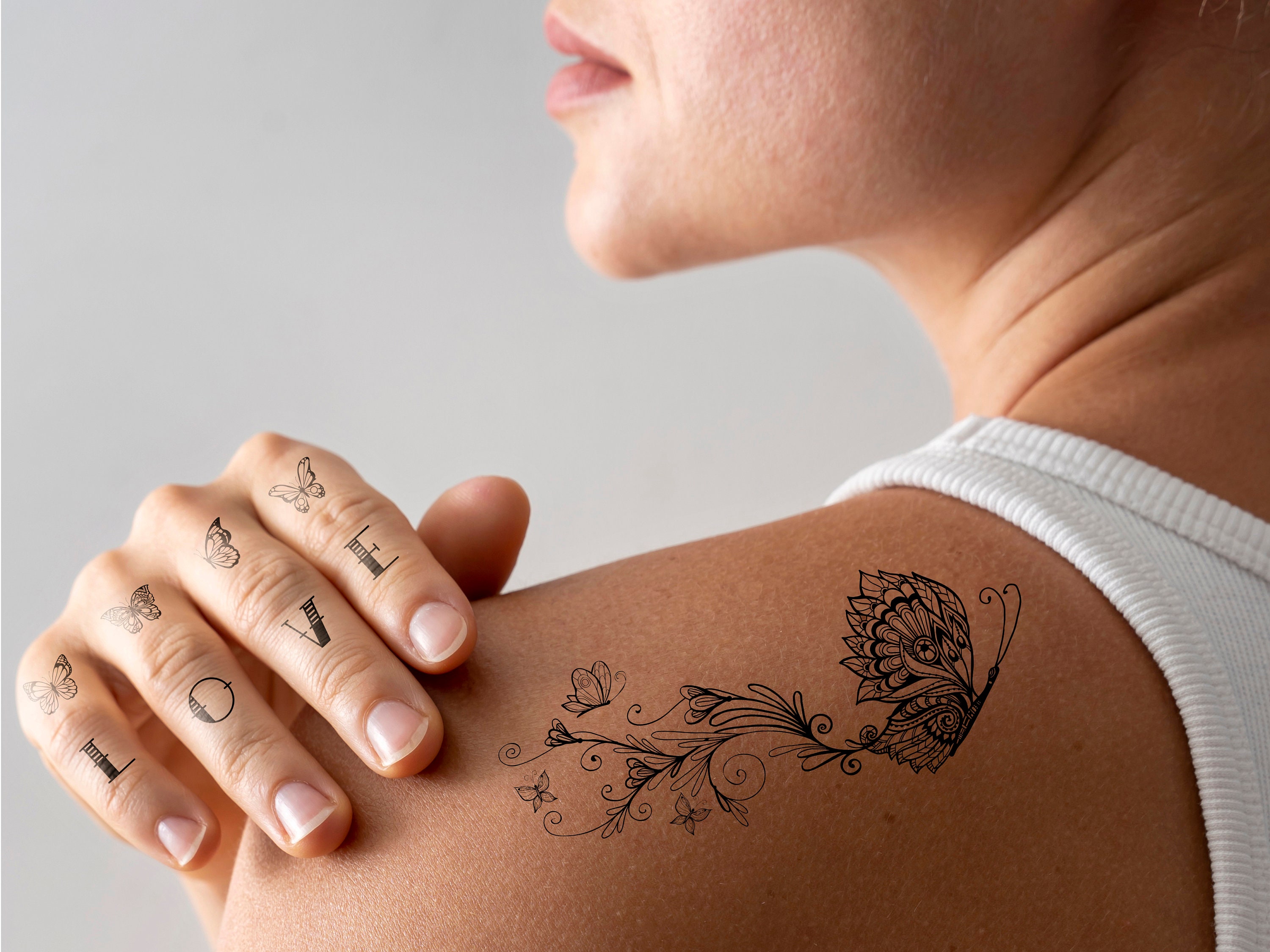 Comdoit Temporary Tattoo Kit Jagua Gel Semi Permanent Tattoo Freehand Ink  DIY Temp Tattoos for Women Kids Men Body Art Painting DIY Tattoos Fake  Freckles 35 Pcs Tattoo Stencils  Full Kit