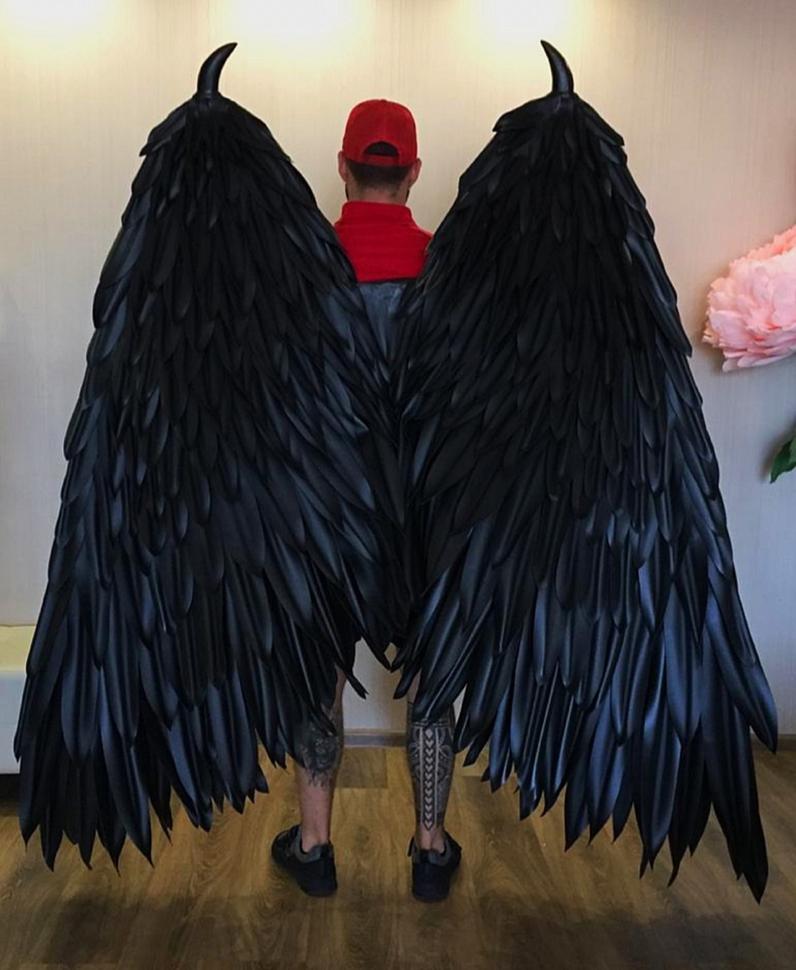Giant angel wings costume Fairy wings adult Maleficent Fallen Etsy
