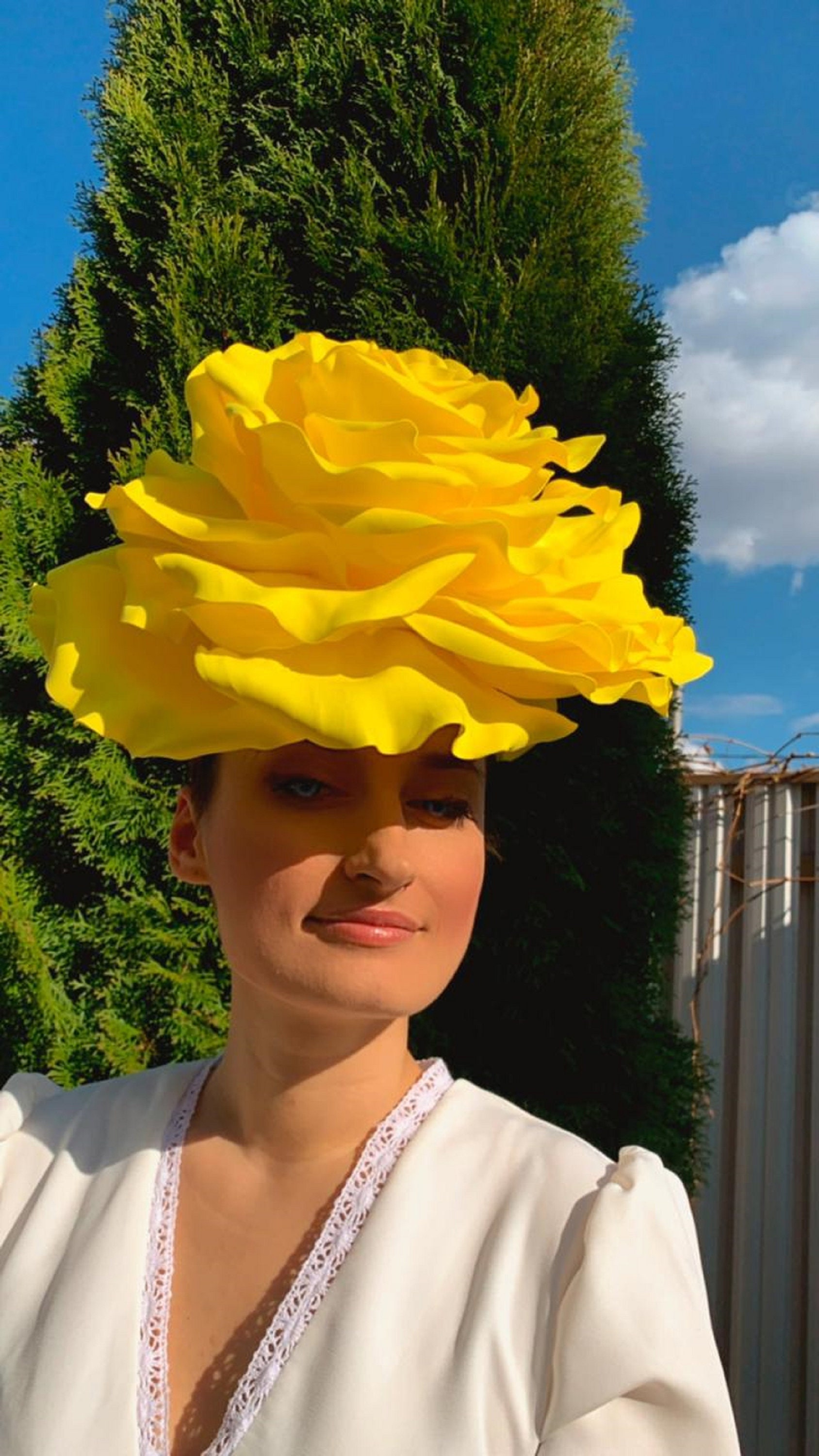 Yellow Fascinator Derby Hats Women Royal Ascot Hat Kentucky Etsy