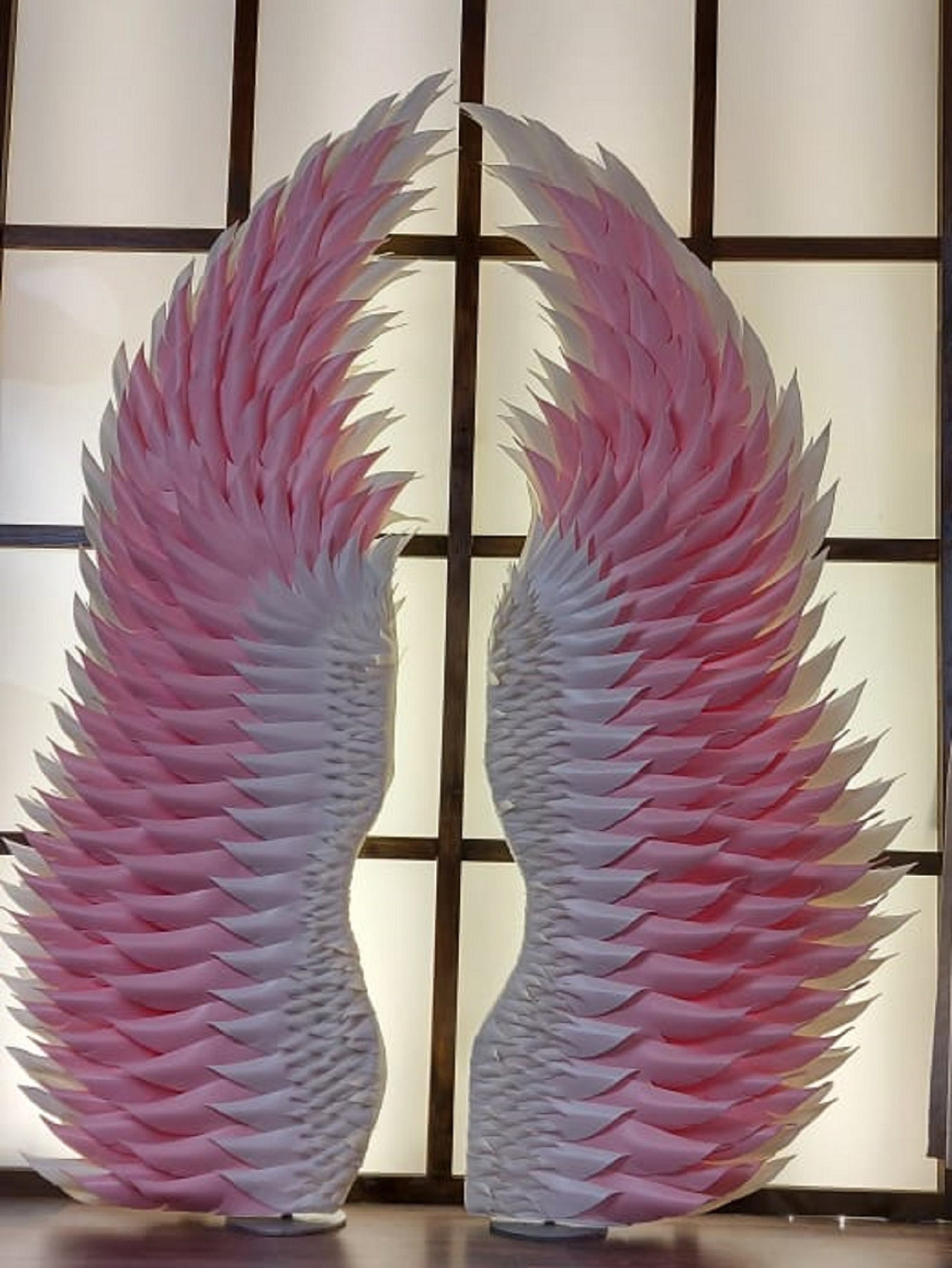 Large Angel wings Outdoor backdrop Pink wings Angel Wings Wall Etsy