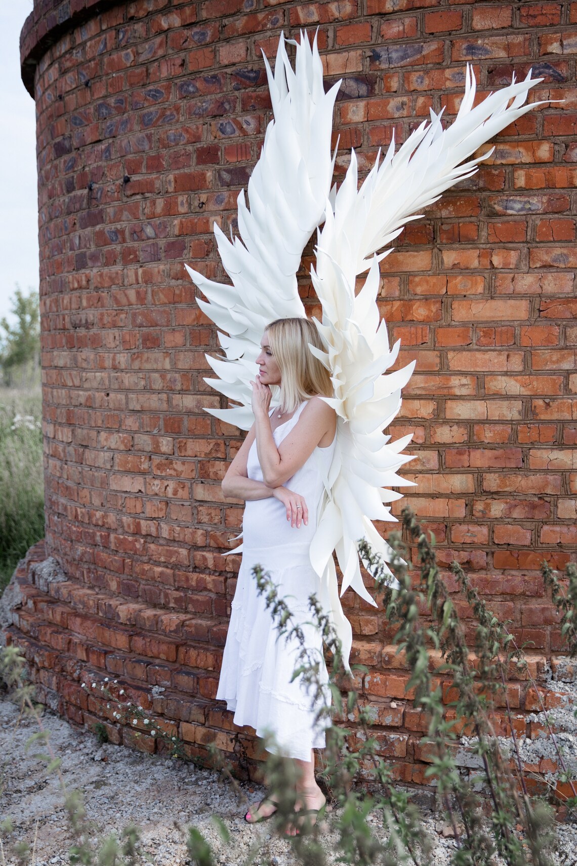 White Angel Wings Costume Fairy Wings Adult Photoshoot Etsy