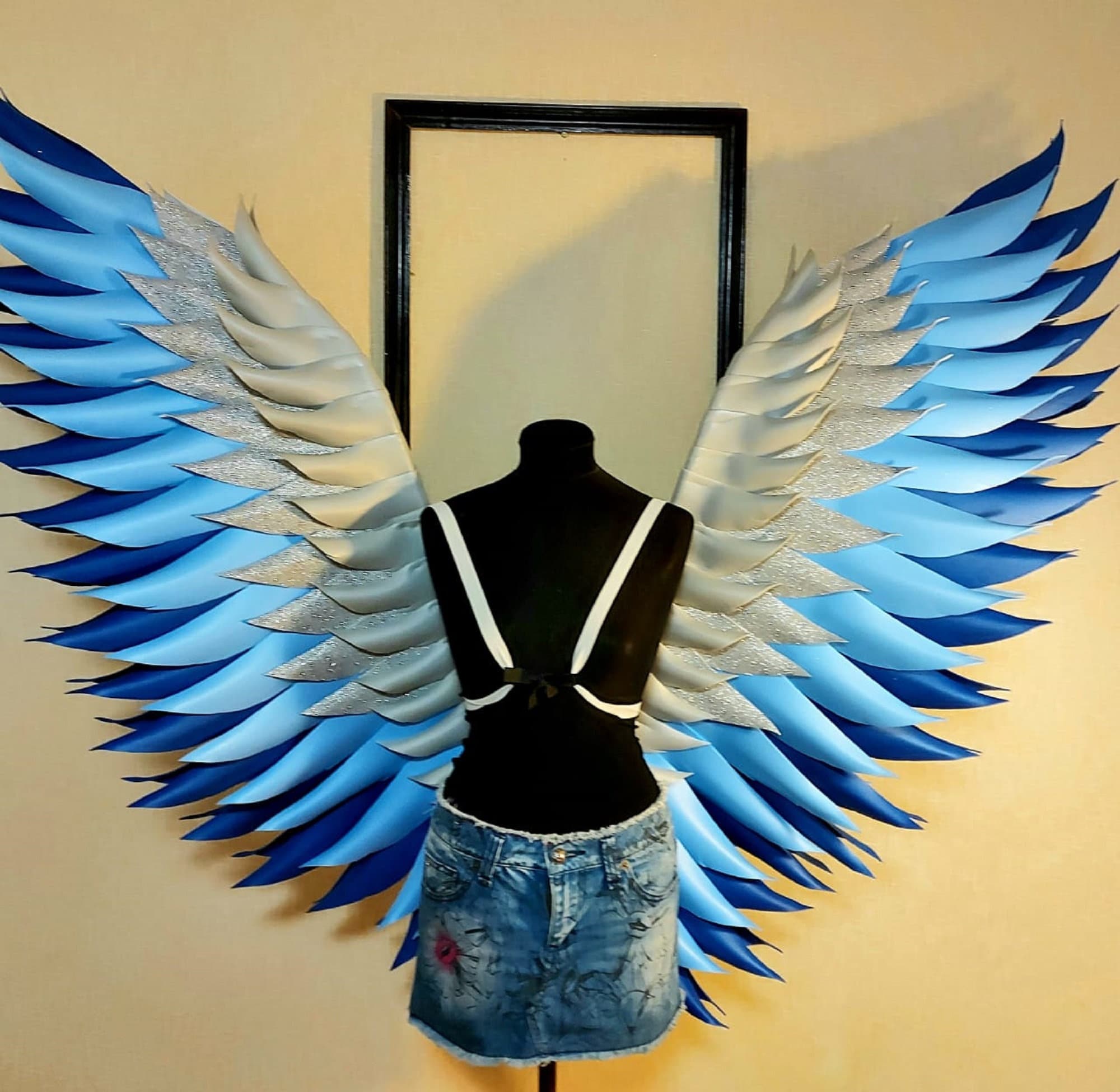 Angel wings costume blue Sky angel 3D Wings Halloween Costume Etsy